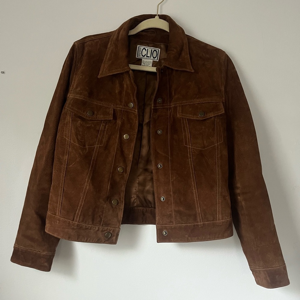 Clio Brown Suede Leather Jacket